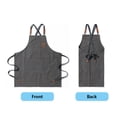 thumbnail image 3 of Delantal de lienzo TRABAJO ESPLEADO Delantales Desgaste delantales Cubiertas Cómodas Ropa de trabajo Cubierta Accesorio Accesorio Tareas domésticas Vestido con bolsillos gris Yuarrent HA011664-09, 3 of 6