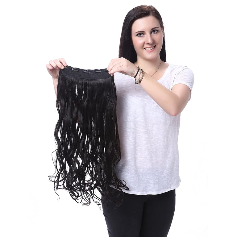 ✨ 20” CHESTNUT BROWN CURLY 3/4 full head clip ins Amazon.com : REECHO 20 main image 3