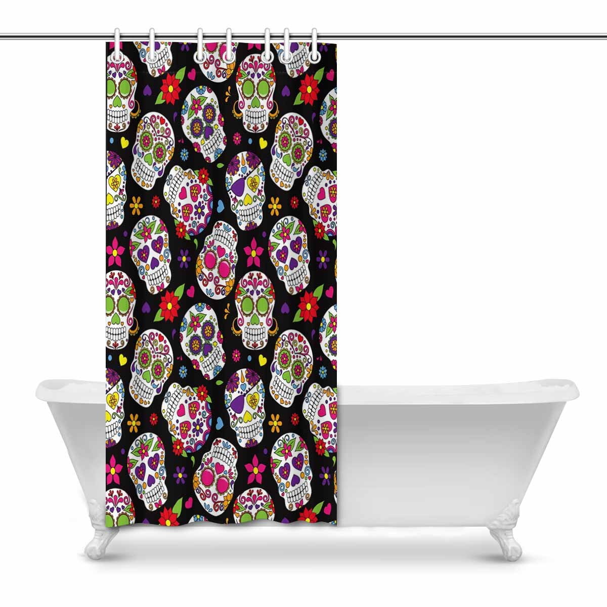 Bathroom Decor Shower Curtain Set, Mexican Style Shower Curtain