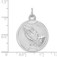 thumbnail image 5 of 925 Sterling Silver Praying Hands Medal, 5 of 6