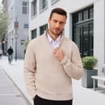 thumbnail image 6 of Men's Long Sleeve Quarter-Zip Pullover Sweaters Slim Fit Lightweight Casual Sweater, 6 of 11