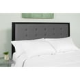 thumbnail image 4 of Emma + Oliver Full Size Upholstered Metal Panel Headboard in Tufted Dark Gray Fabric, 4 of 11