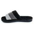 thumbnail image 2 of Roxoni Womens Terry Multicolor Striped Slide Slipper Black, 2 of 4