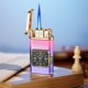 thumbnail image 4 of Metal Windproof Blue Flame Lighter | Inflatable Straight Torch with Transparent Gas Chamber & Built-In Clock | Durable Sturdy Portable Outdoor Design | 1 Pack, 4 of 9
