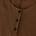 thumbnail image 7 of UoCefik Dresses for Women 2025 Sleeveless Casual Button Cotton Linen Sundress Summer V Neck Plus Size Beach Vacation Tank Maxi Dresses Brown M, 7 of 7