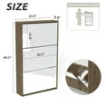 thumbnail image 6 of Prime Garden Mirror Shoe Cabinet, Mirrored Shoe Rack with 3 Tier for Entryway,Gray, 6 of 9