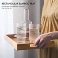 thumbnail image 3 of Serving tray made of bamboo, rectangular breakfast tray with handles Versatile wooden tray, 3 of 4
