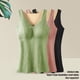 thumbnail image 4 of Guardurnaity Chaleco térmico para mujer, ropa interior acolchada sin mangas para clima frío cálido de invierno para mujer, Top básico de Color Ropa interior Caqui, 4 of 6