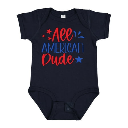 

Inktastic 4th of July All-American Dude with Stars Gift Baby Boy Bodysuit