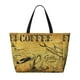 thumbnail image 2 of Easygdp Coffee Vintage Bolsa de Viaje de Playa de Gran Capacidad, Bolsa Tote Perfecta para la Playa, Escapadas de Fin de Semana y Viajes, 2 of 7
