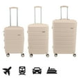 thumbnail image 3 of G-Force 3 Piece Expandable Rolling Luggage Set in Ivory, 3 of 12