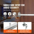 thumbnail image 6 of VEVOR Push Bar Door Locks Panic Exit Device with Exterior Lever Emergency Lock Stainless Steel Commercial Door, with Exterior Lever and 3 Keys for Metal Wood Door, 6 of 9