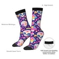 thumbnail image 4 of Cauagu cute rainbow mushroom Skull Print Crew Socks for Women and Men,Adult Athletic Running Socks 1-Pair Sports Socks Work Gear Socks with Moisture Wicking, 4 of 6