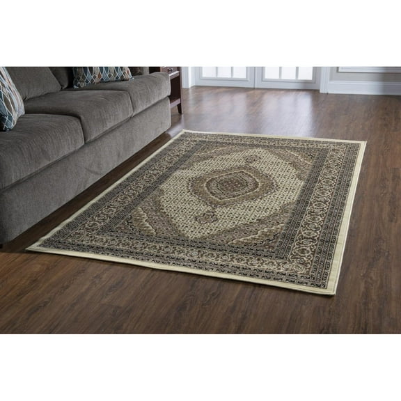 Traditional Area Rug 8x10 Cream Persian Style Home Decor Floor Covering