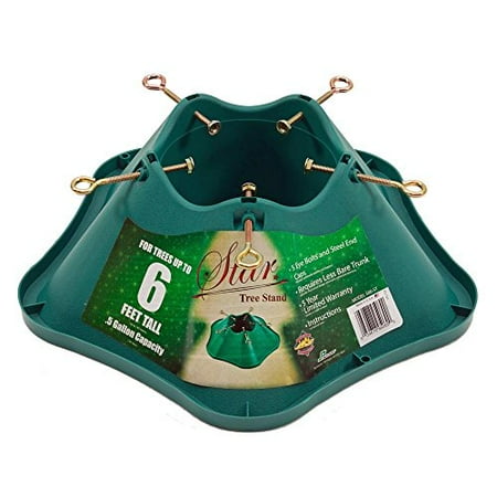 star live christmas tree stand made in usa, for trees up to 6 feet (0.5 gallon water capacity)