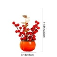 thumbnail image 3 of Luoshdecor Christmas Artificial Berry Flower Pot ,Red Persimmon Vase Table Ornament for Indoor Home Tabletop Decor 11.8 in, 3 of 6
