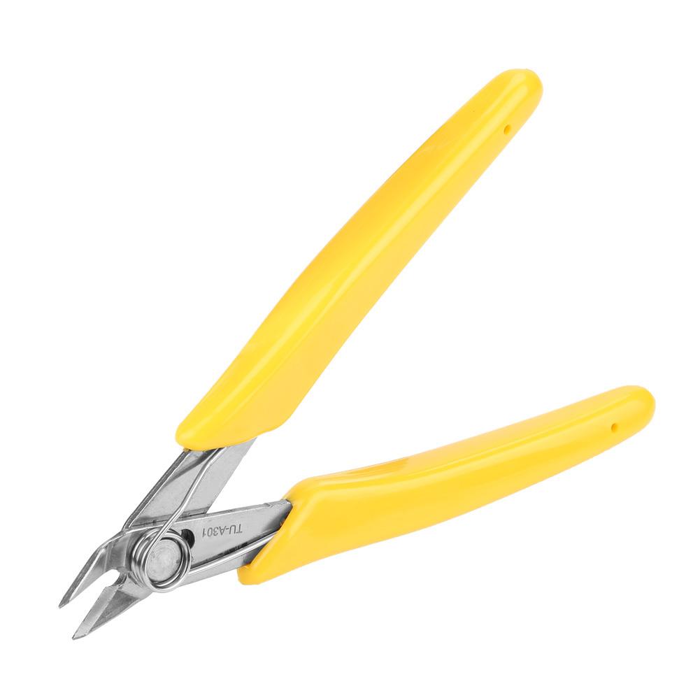 Tebru 5in Electronic Diagonal Pliers Cable Side Cutting Nippers Wire