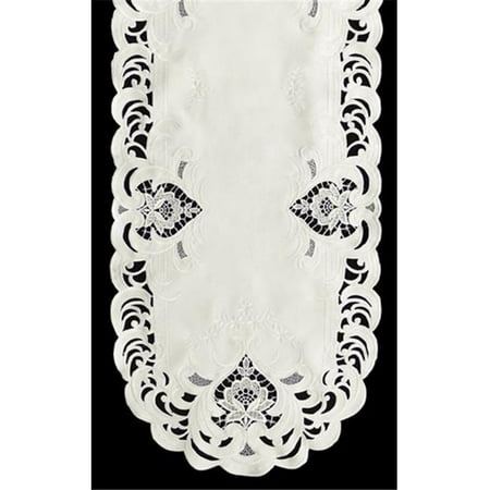 

Sinobrite H7889-1 Ivory Elegance Oblong Table Cloth- 69 x 104 in.