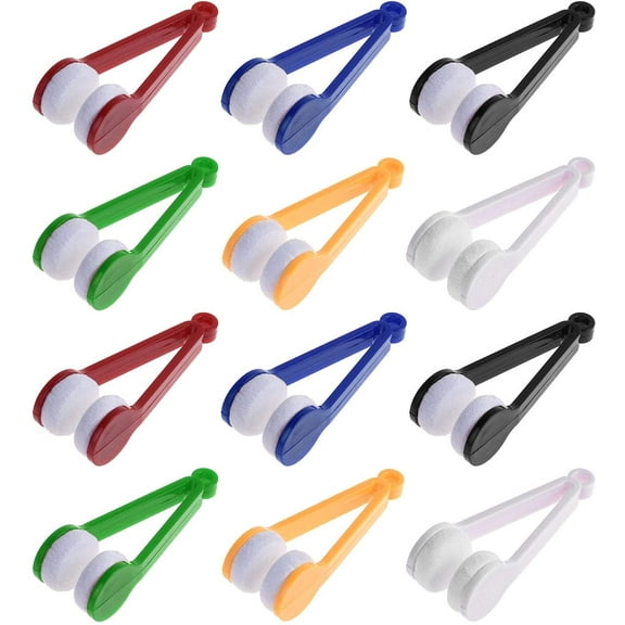12 Pieces Mini Sun Glasses Eyeglass Microfiber Spectacles Cleaner Brush Cleaning 1Tool11