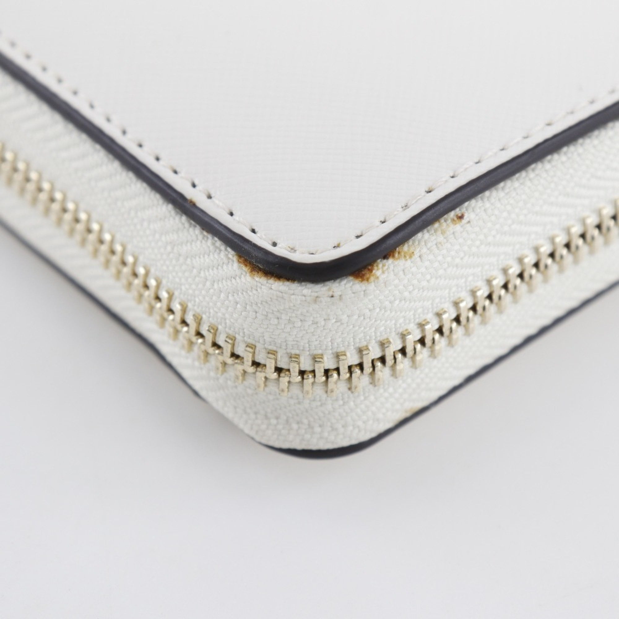 Pre-Owned Kate Spade Round Long Wallet Spencer Bicolor PWR00281 Leather White/Beige... (Good)