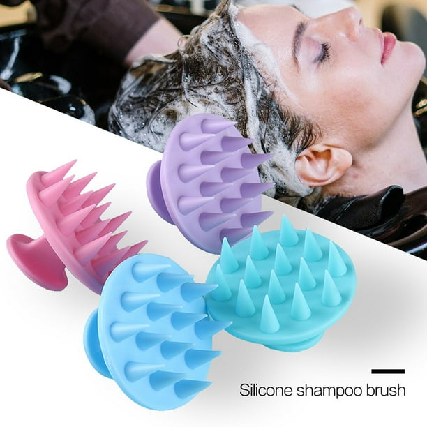 Masajeador de cuero cabelludo Cepillo de masaje de silicona para el cuero cabelludo para mujeres hombres ninos cuidado relajante del cuero cabelludo 4 piezas multicolor JAMW Sencillez Walmart en linea