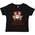 thumbnail image 3 of Inktastic Merry Christmas Santa Reindeer Boys or Girls Toddler T-Shirt, 3 of 5