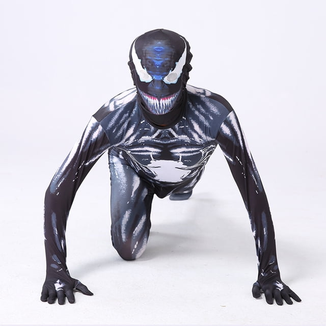 Cosplay-Kleidung Strumpfhosen Halloween schmale Passform Superhelden-Partykleid für Jungen (Kind 180) Schwarz