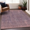 thumbnail image 5 of HomeRoots 671028 8 x 10 ft. Mauve & Plum Striped Washable Machine Made Rectangle Area Rug with UV Protection, 5 of 9