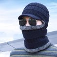 thumbnail image 2 of Thermal Balaclava Short Brim Knitted Warmer Windproof Hat Covering Face for Men Women Fleece Outdoor Sports, 2 of 8