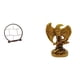 thumbnail image 1 of Expositor de artesanías,Expositor de madera para objetos de colección artísticos,Estante de exhibición antiguo de madera con decoración redonda,Escultura,Estatua de resina,figura, 1 of 8