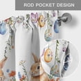 thumbnail image 5 of Easter Egg Bunny Valances for Windows Spring Leaf Flower Rod Pocket Curtain Valance Window Treatment Short Curtains for Kitchen Living Room, 42"x12", 5 of 9