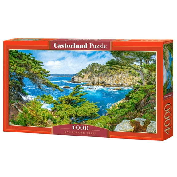 4000 Piece Jigsaw Puzzle, Californian Coast, USA, Spectacular landscape view, Seaside, Ocean view, Adult Puzzle, Castorland C-400355-2