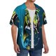 thumbnail image 2 of Balery Largemouth Bass Fish Camisa Casual de Manga Corta con Botones para Hombre, Texturizada, Estilo Cubano, para Playa, Verano-Large, 2 of 5