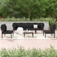 thumbnail image 2 of Gotland 6-Seater Patio Furniture Set - Modern Outdoor Metal Sectional Sofa with Black Thick Cushions and Coffee Table, 2 of 6
