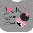 thumbnail image 4 of Inktastic I Love My Great Aunt Girls Baby Bib, 4 of 4