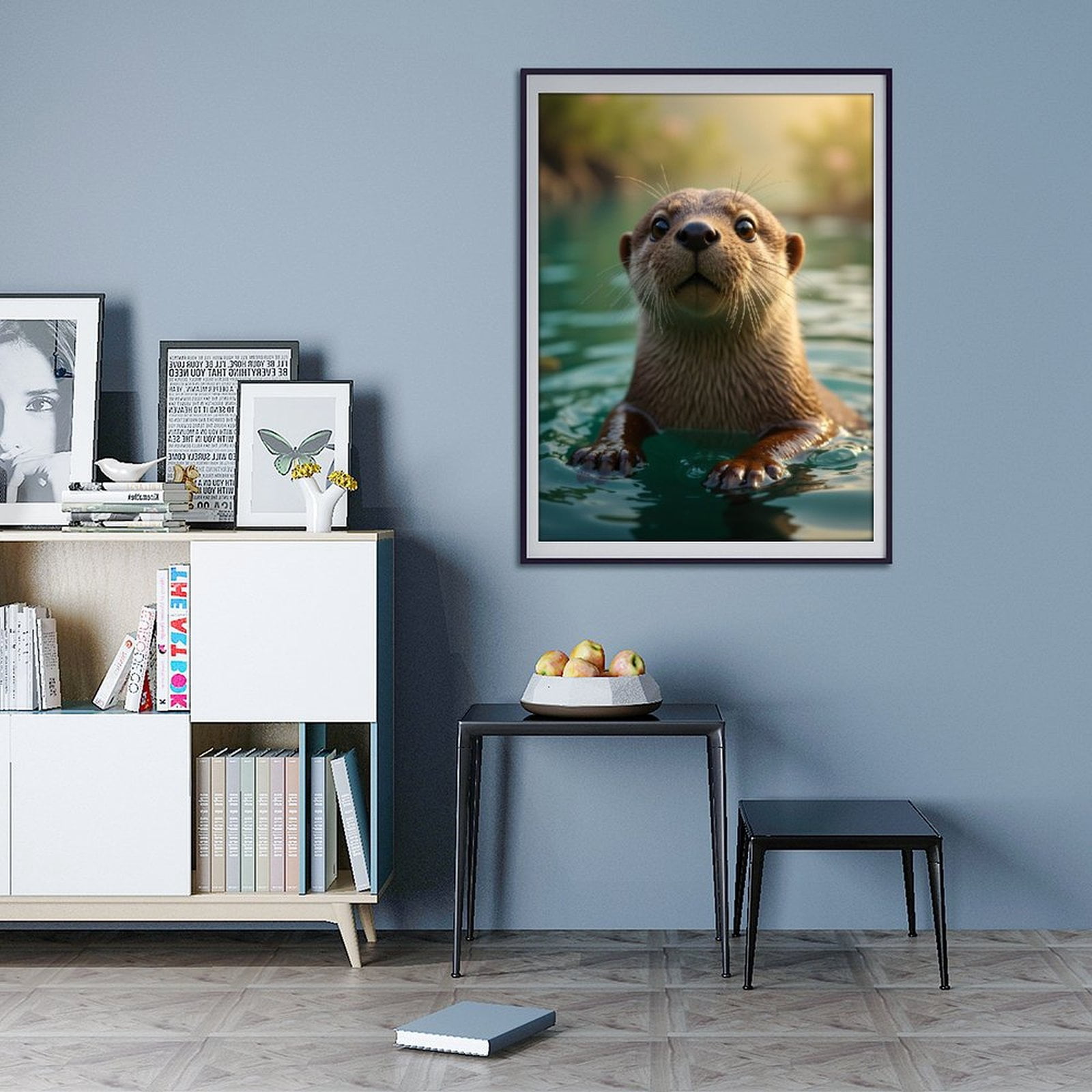 Diamond Art Kits for Adults - 5d Otter Swimming In Serene Waters Diamond Painting for Adults, Diamond Art for Adults Beginners, Diamond Painting Kits for Adults for Home Wall Decor