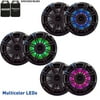 Kicker 6.5" Charcoal LED Marine Speakers (QTY 6) 3 pairs of OEM replacement speakers