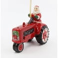 thumbnail image 2 of Ceramic Christmas Santa Tractor Ornament 4x2x3.25 Kitchen, 2 of 3