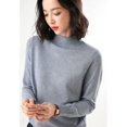 thumbnail image 2 of Maydear Women's Half Collar Sweater Long Sleeve Pullover Knit, Stretch Fitted Knitted Bottoming Shirt, 2 of 5