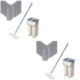 thumbnail image 3 of US 1-2 Sets Flat Mop Bucket System Reusable Microfiber Pads Cleaning Wet Dry Use, 3 of 12
