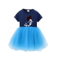 thumbnail image 3 of Ropa de verano para niña, vestido de malla de manga corta con arcoíris morado, unicornio, para fiesta, 2 a 8 años, 2023, 3 of 5