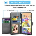thumbnail image 2 of Galaxy A21 Case,[US 4G Version] Samsung Galaxy A21 Wallet Case, Takfox Leather Case ID Cash Credit Card Slots Holder Purse Flip Cover Hard Phone Cases Kickstand Magnetic Closure & Lanyard - Black, 2 of 6