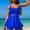 Blue, variant on ZZwxWA Womens Swim Skirt Color Block Two Piece Swimsuit Bottoms Side Slit Skirted Swimsuit Swim Skorts with Built-in Briefs