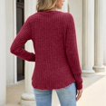 thumbnail image 3 of Vrorvz Womens V Neck Shirt Long Sleeve Top Fall Casual Solid Color Basic Shirts Soft Outfits S-XXL, 3 of 5