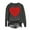 #01 Dark Gray, variant on Busydd Valentine's Day Sweatshirt for Women Fashion Love Heart Print Pullover Tops Casual Loose Long Sleeve Crewneck Valentines Sweatshirts Valentines Day Gifts for Women
