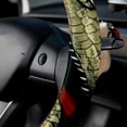 thumbnail image 5 of Crocodile 14.5 Inch Printing PVC Leather Steering Wheel Covers Car Wheel Covers Auto Accessories, 5 of 6