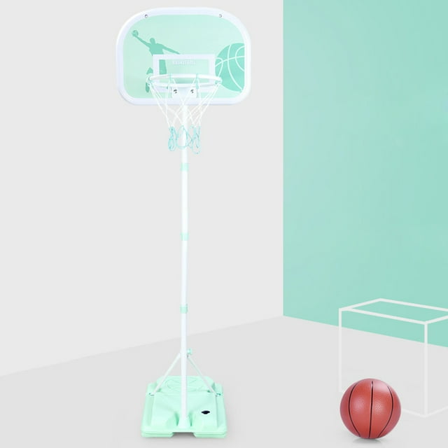 BEADCEST Ensemble de Jeu de Basketball Ajustable pour Enfants Basketball Vert Clair pour Repos Jeu 1 Ensemble