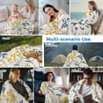 thumbnail image 5 of Yellow Blue Flowers Cooling Blanket,Lightweight Breathable Summer Throw Blanket with Double Sided Cold Effect,Watercolor Botanical Floral Plants Picnic Blankets Bed Sheet for Hot Sleepers 60"x80", 5 of 8