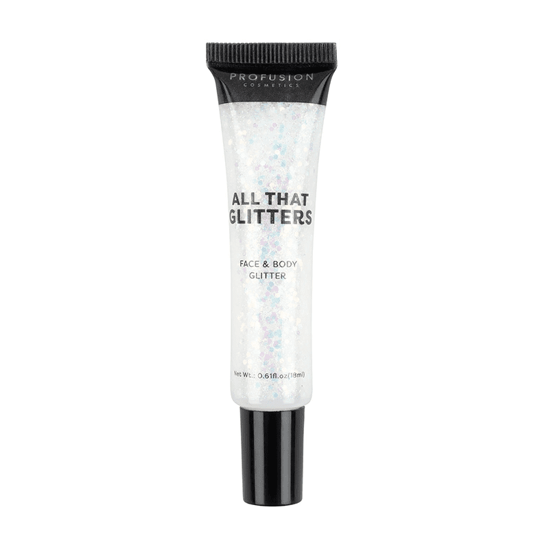 Profusion Cosmetics All That Glitters Face and Body Glitter, Long-Wearing Formula for Dazzling Looks, Festie Bestie