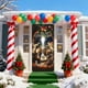 thumbnail image 4 of Decoraciones navideñas, adornos navideños, regalos de Navidad, marco de puerta navideño, decoración para fiestas, pegatinas para puertas, escena navideña, tela colgante, funda de poliéster para puerta, 4 of 6